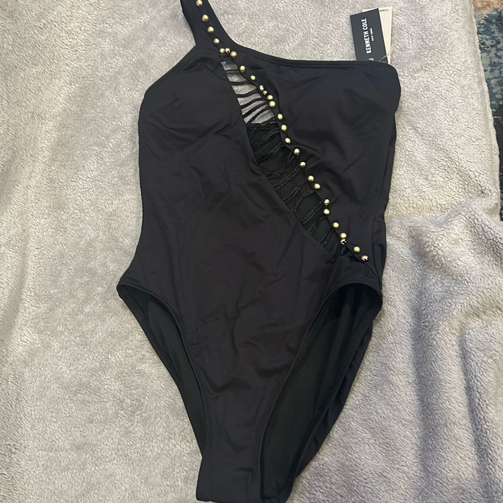 NWT Kenneth Cole Black Bathing Suit Size Small